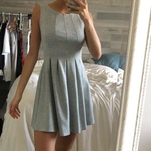 Grey pleated mini dress size small